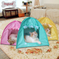 2017 Vente chaude animal teepee tente lit chien facile tente lit de chat